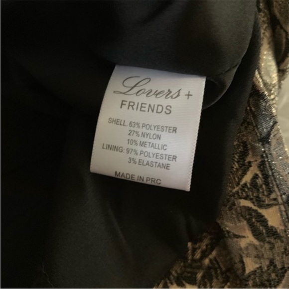 Lovers + Friends wild & free metallic bodycon mini dress size xs - Picture 7 of 8